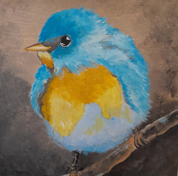 DIY  #B1    FAT LITTLE BLUE BIRD