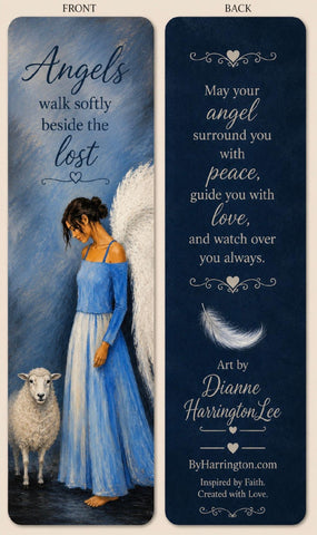 Bookmark -  Angel with Sheep