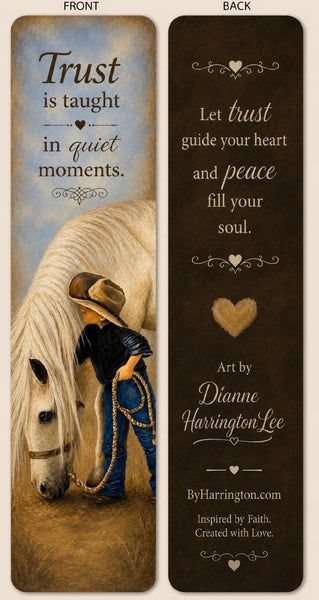Bookmark -  Little Cowboy with His Horse