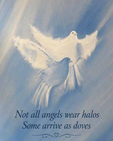 Matted Print - Celestial Doves (Healing Art)