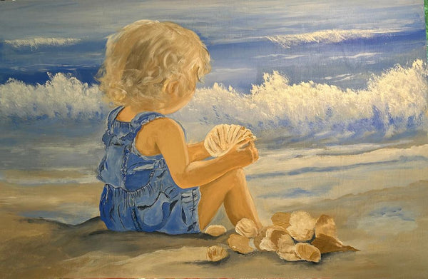 #995 Toddler with Seashells