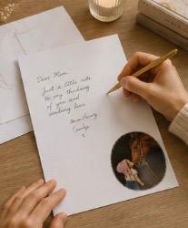 Designer Stationery - Little Cowgirl Kissing Her Horse