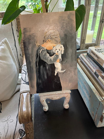 #994 Little Girl with Her Puppy