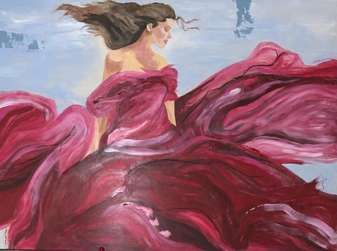 SOLD #D2 “Lady in Red"