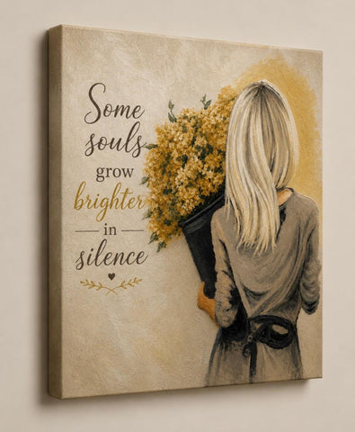 Canvas Print 11" X 14" - Lady with Flowers (Healing Art)