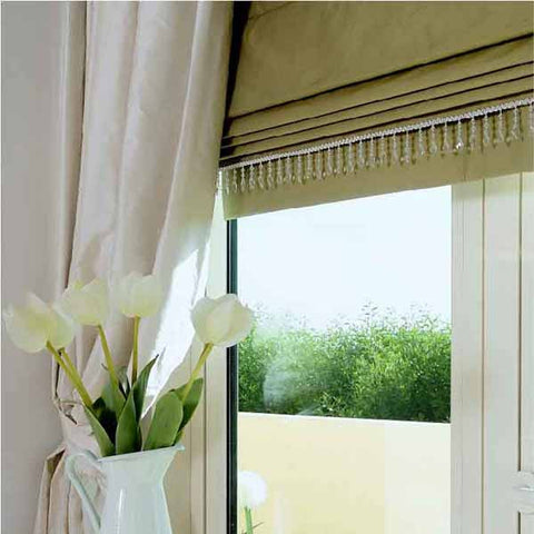 $192.00 Roman Shade with Beads #4P199