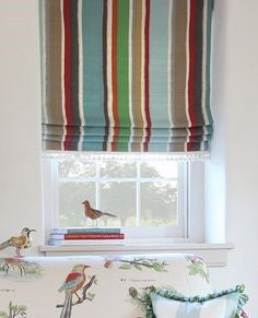 $184.00 Roman Shade Wide Stripe #2P106