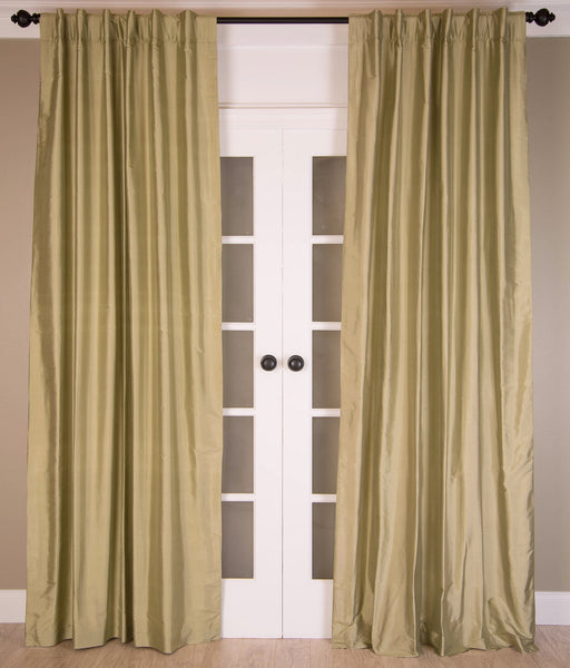 #7P312 " Greens" SILK Curtain