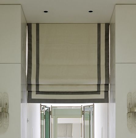 $189.00 Roman Shade with 2 Rows of Ribbon #4P079