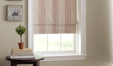 $158.00 Roman Shade French "Grain Sack" Unlined #4P096