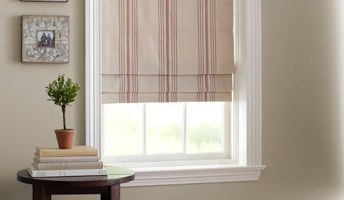 $158.00 Roman Shade French "Grain Sack" Unlined #5P096